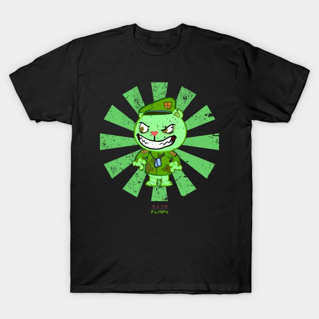 Fliqpy Retro Japanese Flippy Happy Tree Friends T-Shirt by Nova5